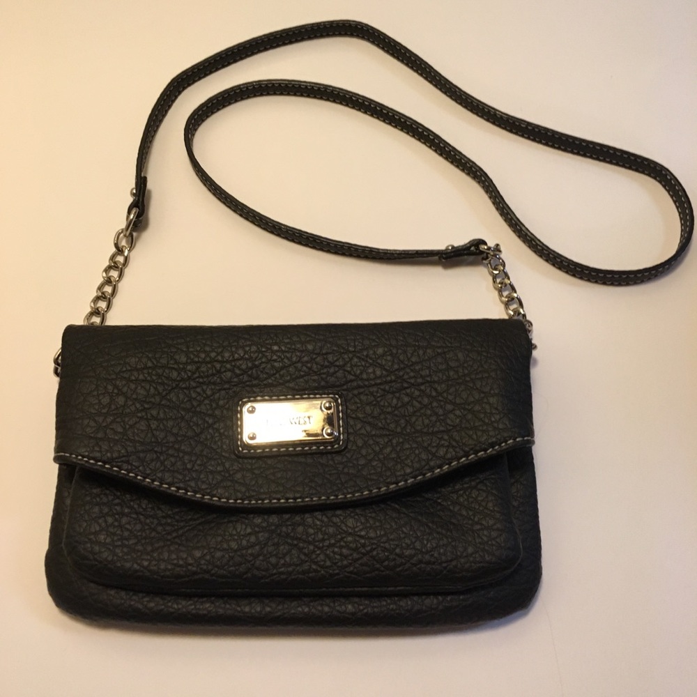 NWOT Nine West Faux Leather Crossbody Black